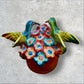 Floral hummingbird sugar skull back