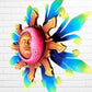 Sun with Pink Star Moon