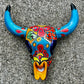 Longhorn cow skull Mexican Talavera F