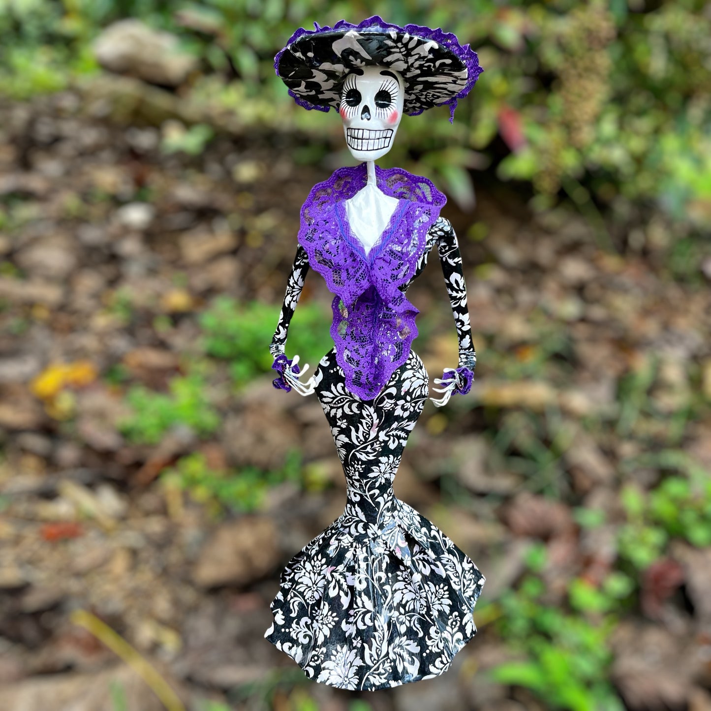 Paper Mache Catrina Skelton Doll A