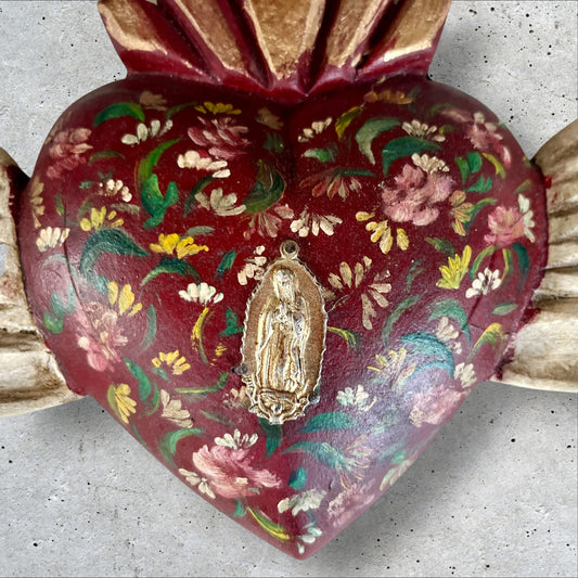 Winged Heart Decorado Oleo S