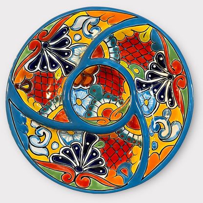 Talavera Pinwheel Chip and Dip Tray