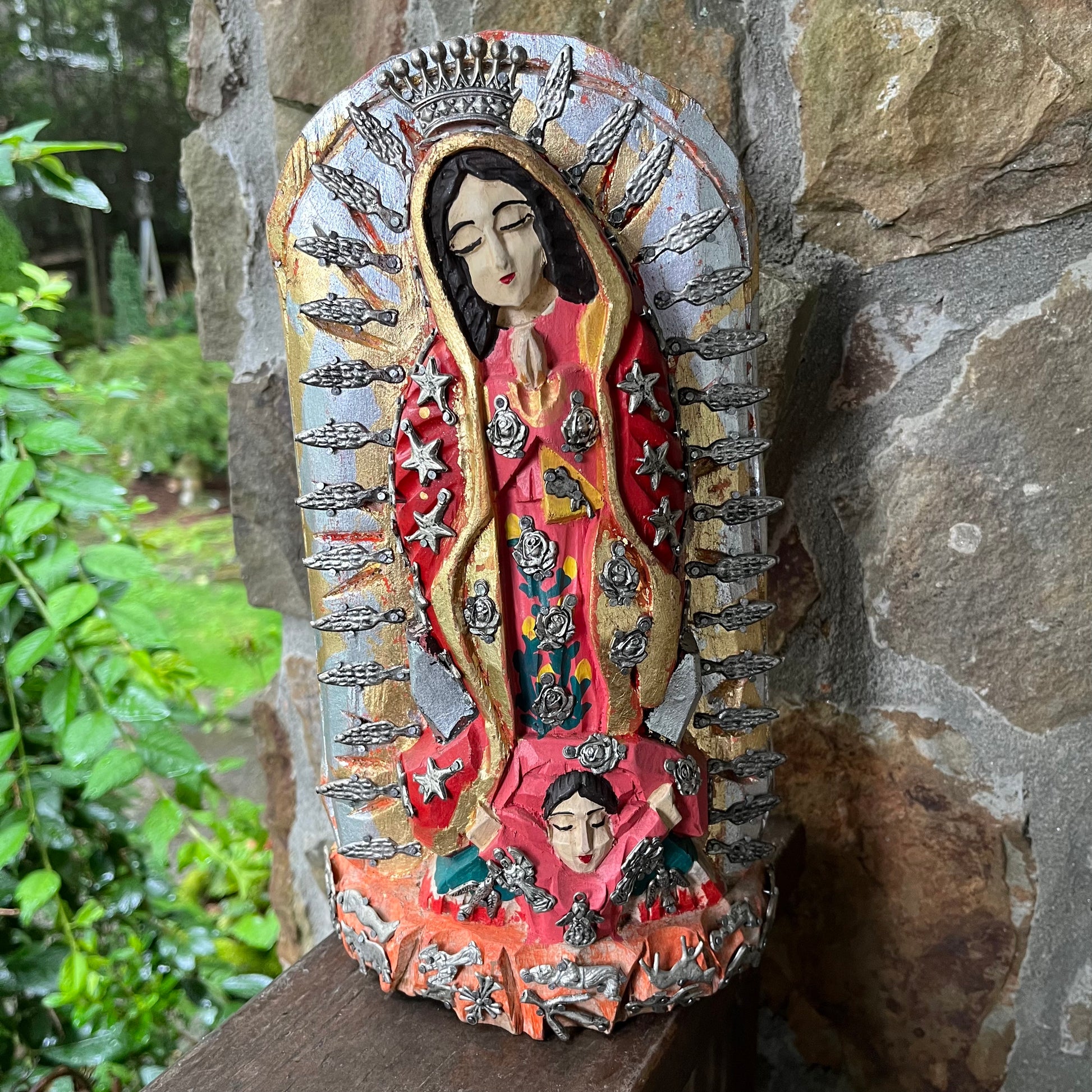 Mexican Milagros Guadalupe with Halo 