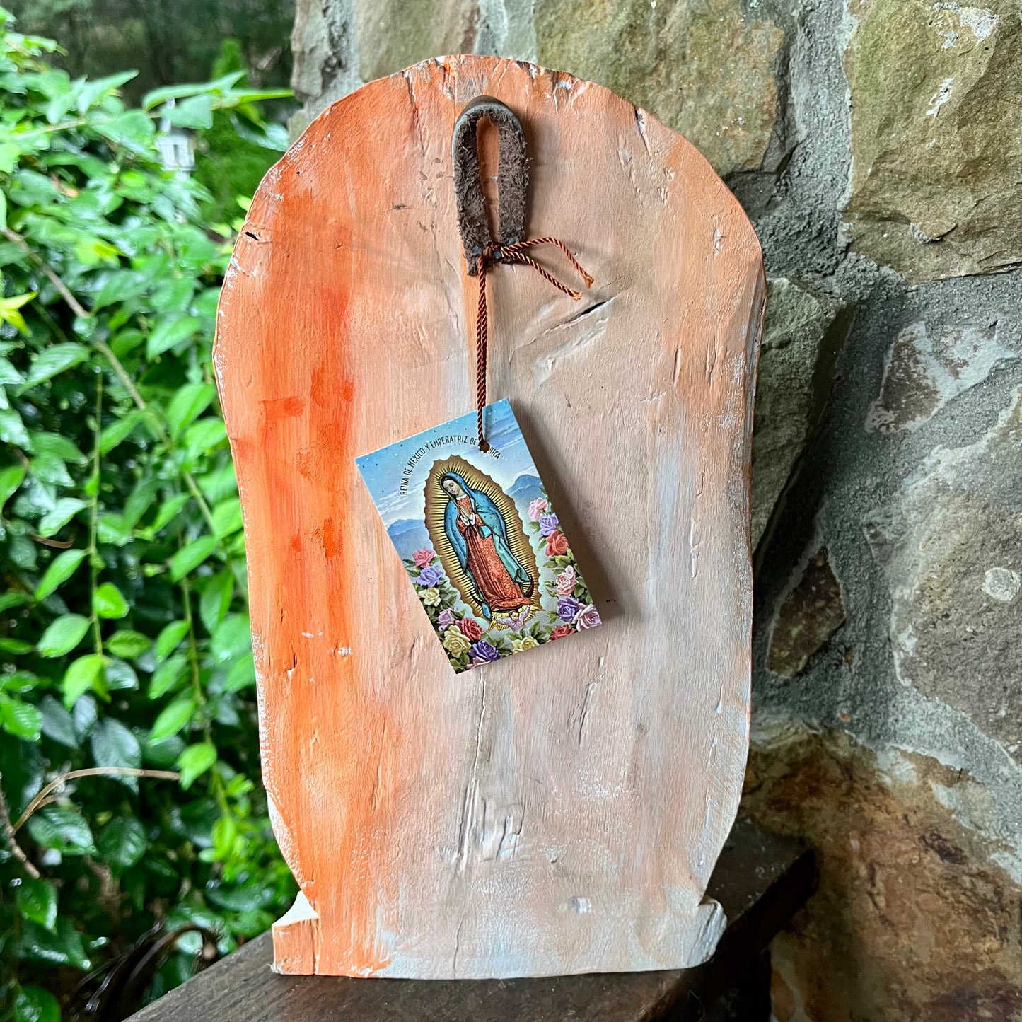Mexican Milagros Guadalupe with Halo back