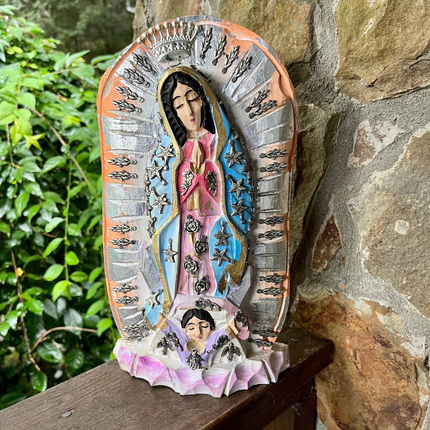 Mexican Milagros Guadalupe with Halo 