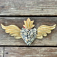 Milagros wood winged sacred heart