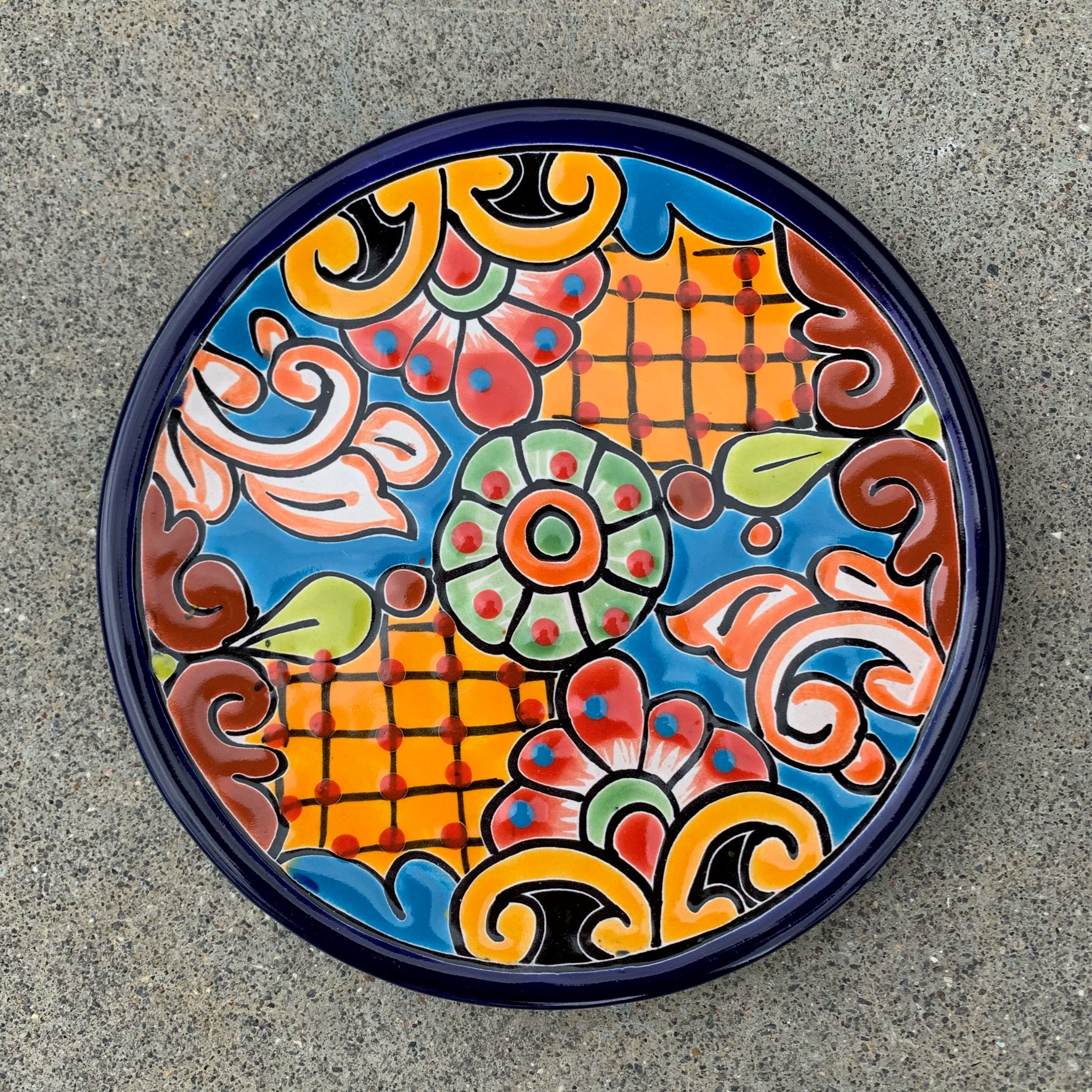 Mexican Talavera Sandwich Salad Plates - Pottery Lead Free | MexDecor