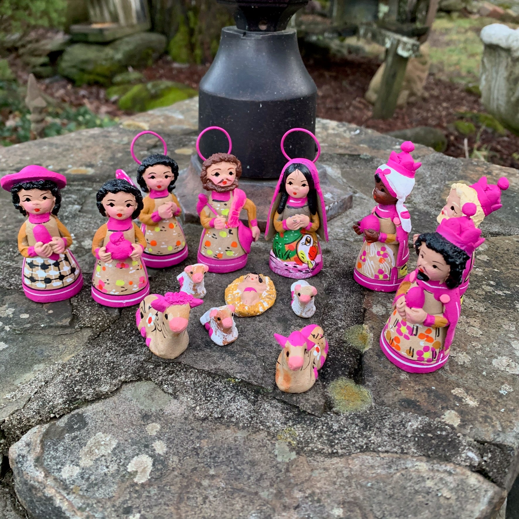 Mexican Nativity Set - Hand Crafted Clay Nativities Medium | MexDecor