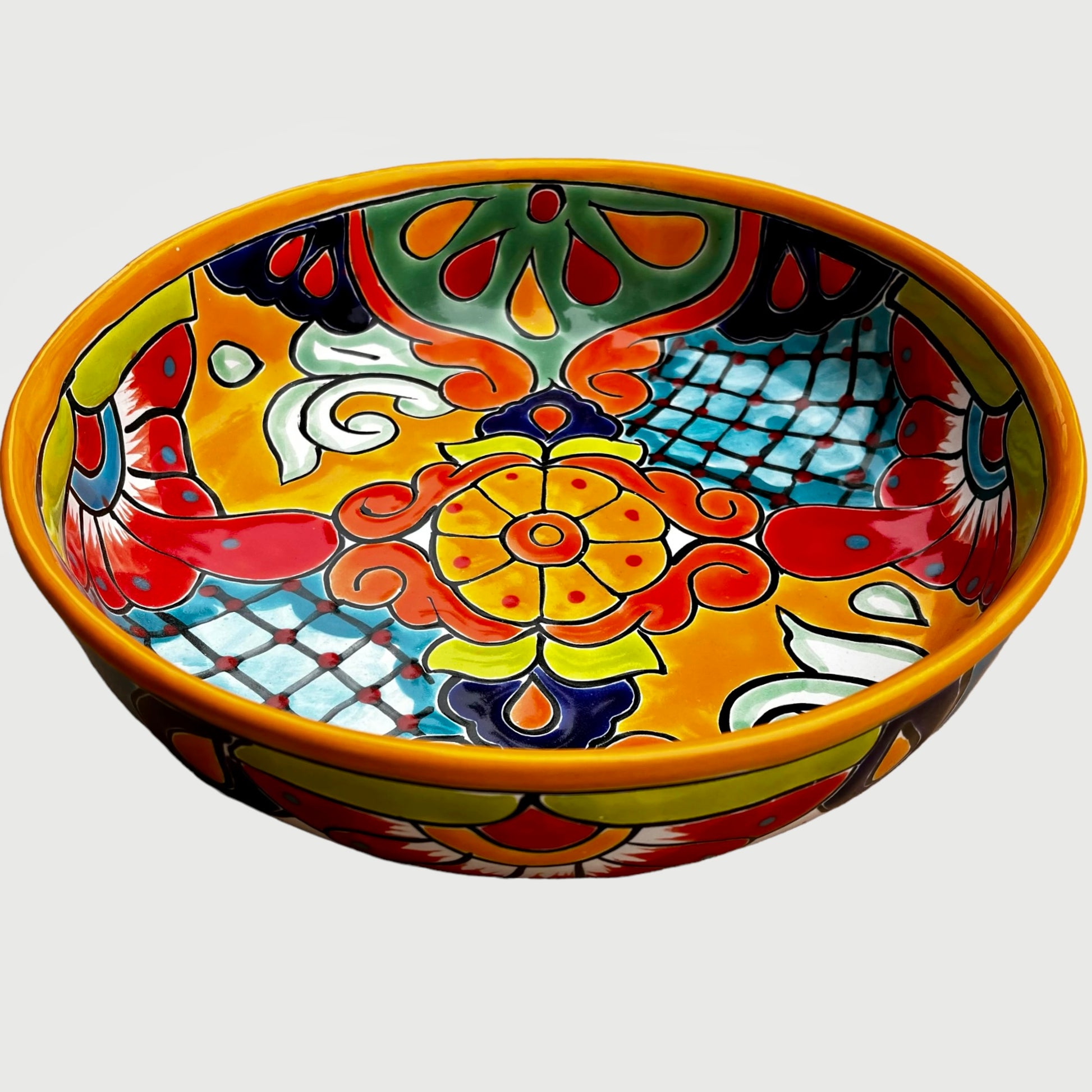 mexican talavera serving bowl