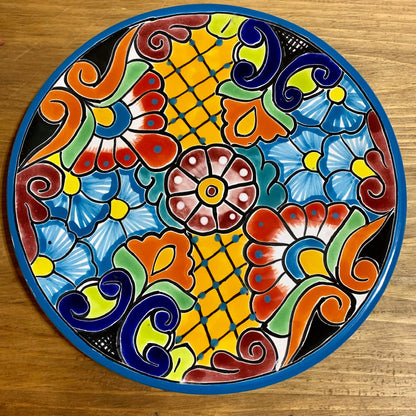 talavera turquoise large plate platter
