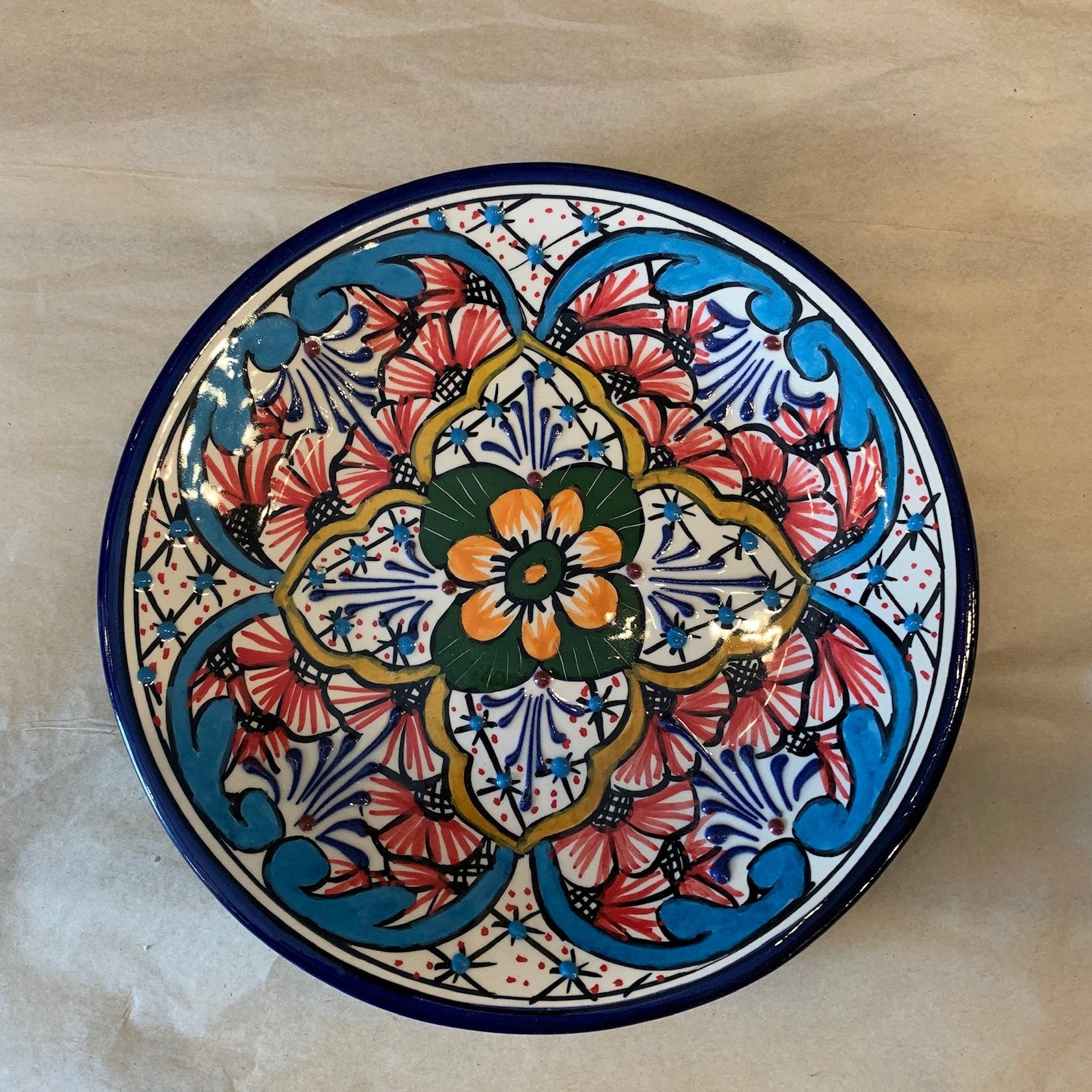 Mexican Talavera Peach Flora Dinnerware - Pedro Alba | MexDecor