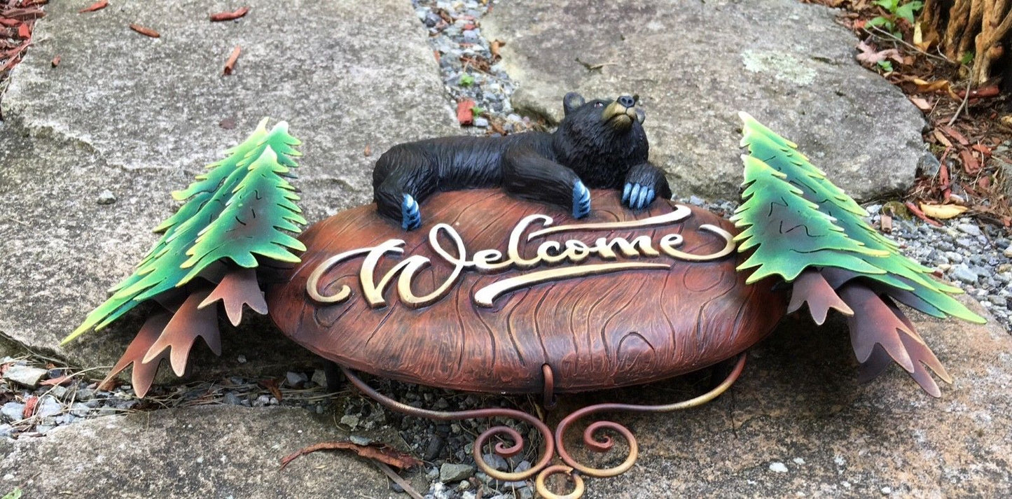 Black Bear Welcome Sign