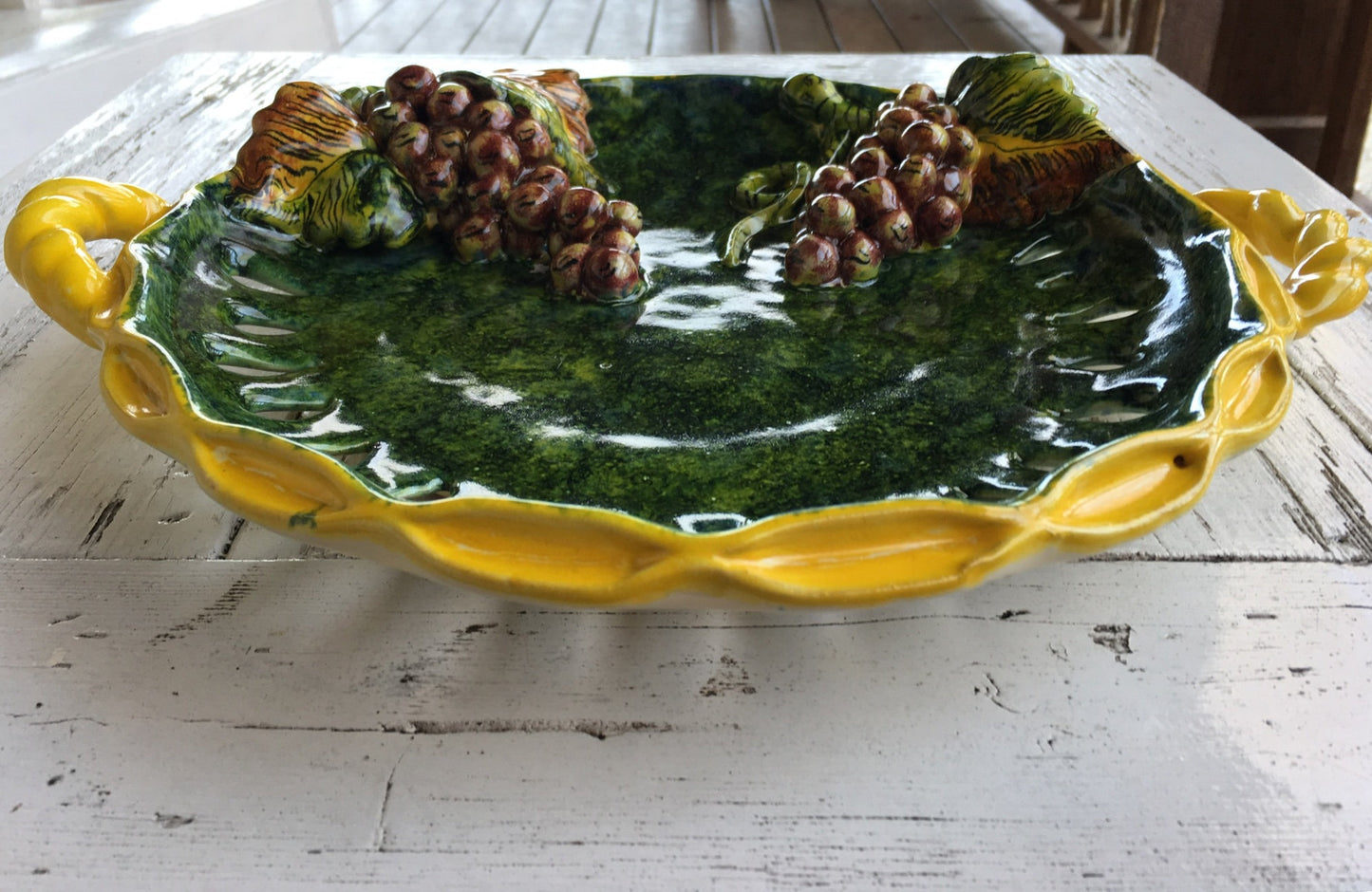 Vintage Decorative Plate Grapes