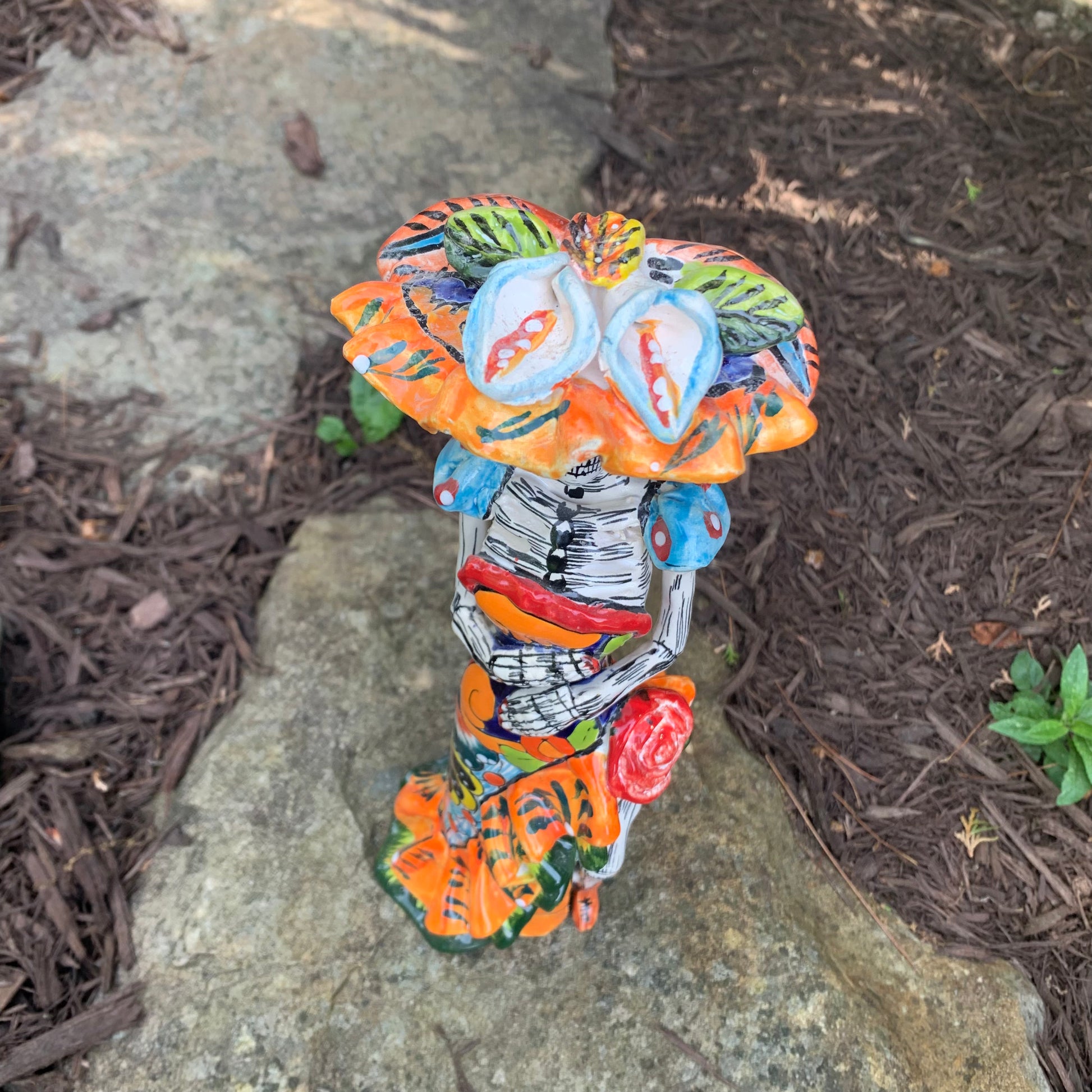mexican talavera catrina Skelton doll