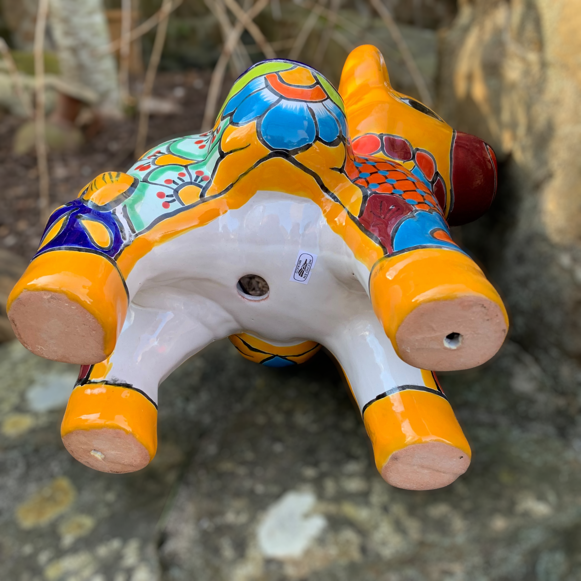 Mexican Talavera Donkey Burro Planter Pot