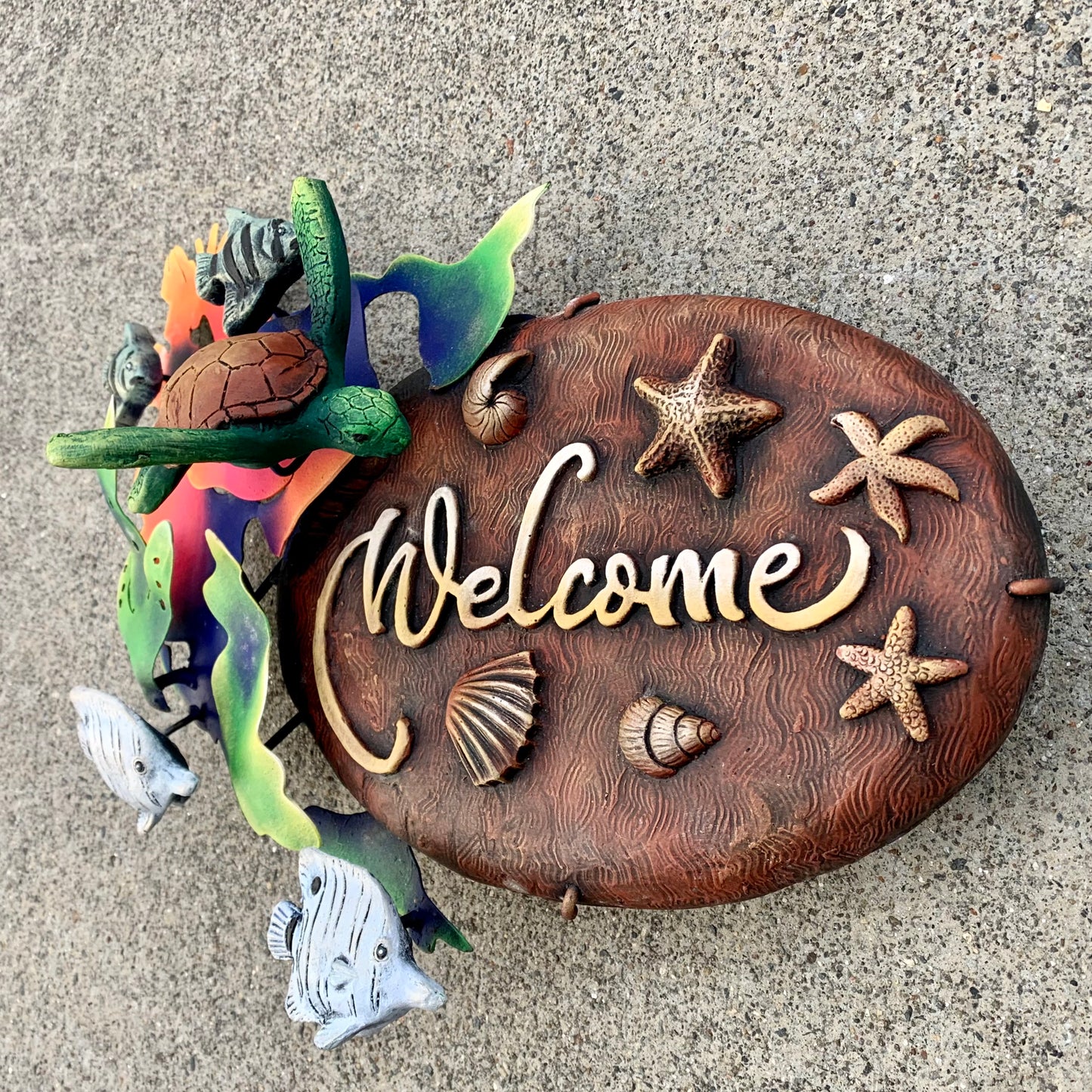 Sea turtle welcome sign plaque