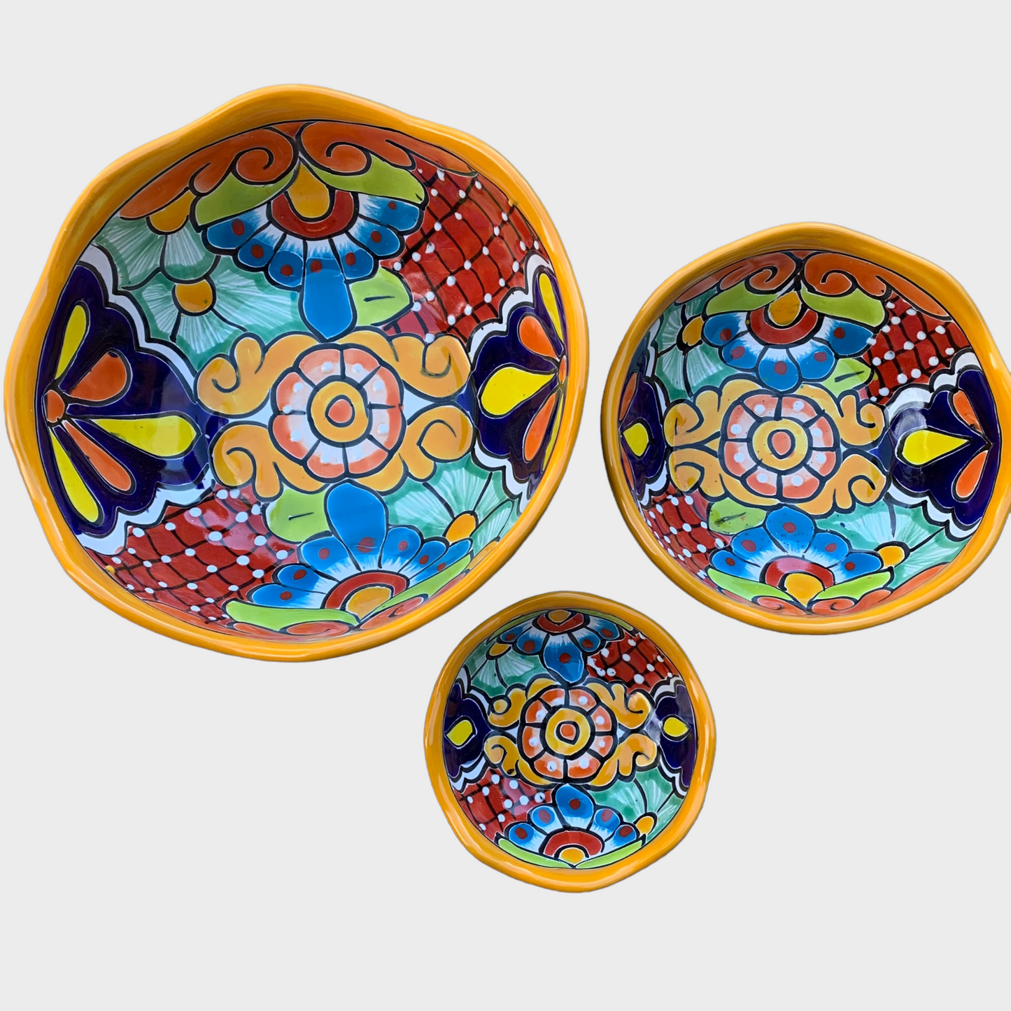 mexican talavera bowl set