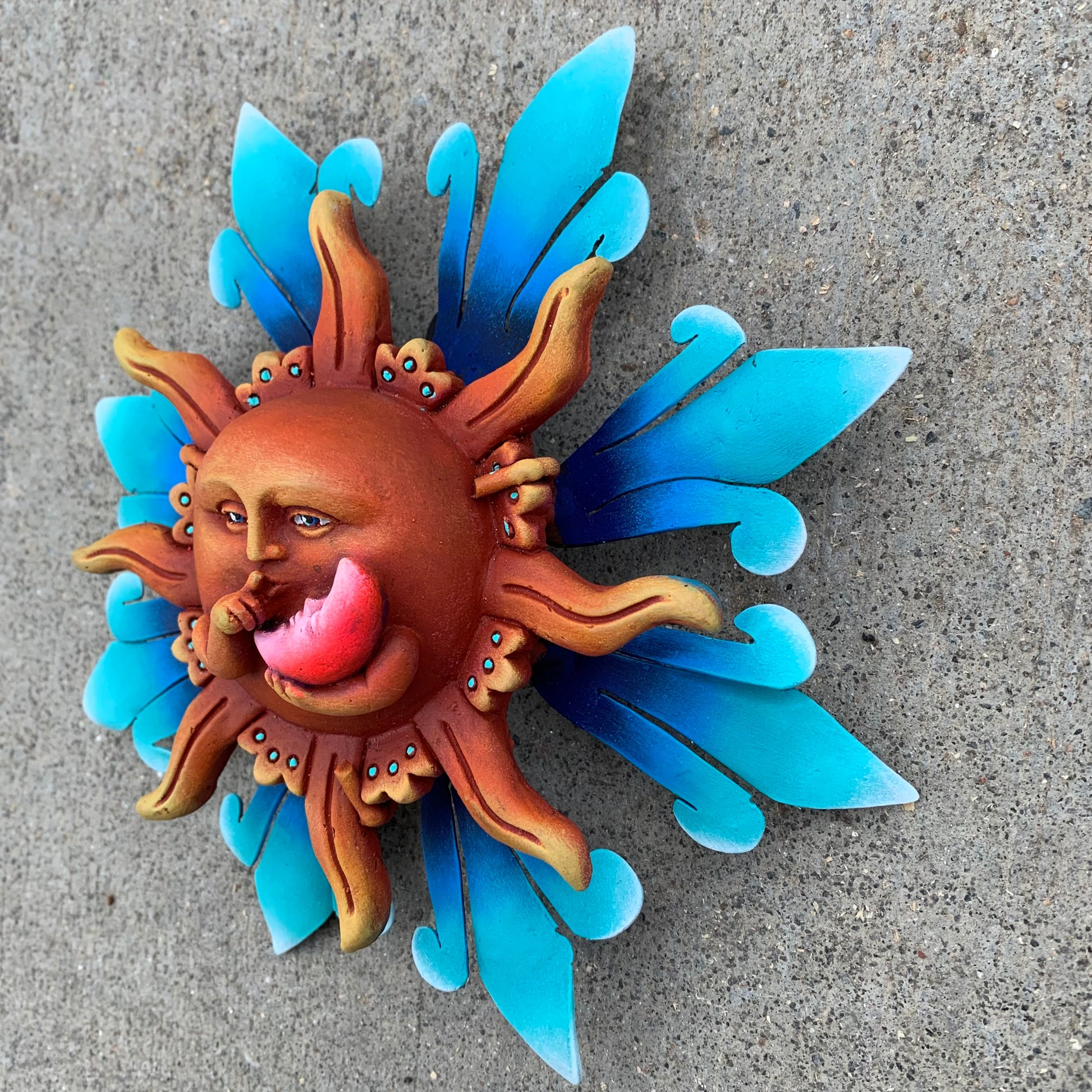 metal wall sculpture sun and moon