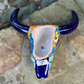 Longhorn cow skull Mexican Talavera