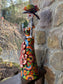 Talavera Catrina skeleton doll with Cala lilies 