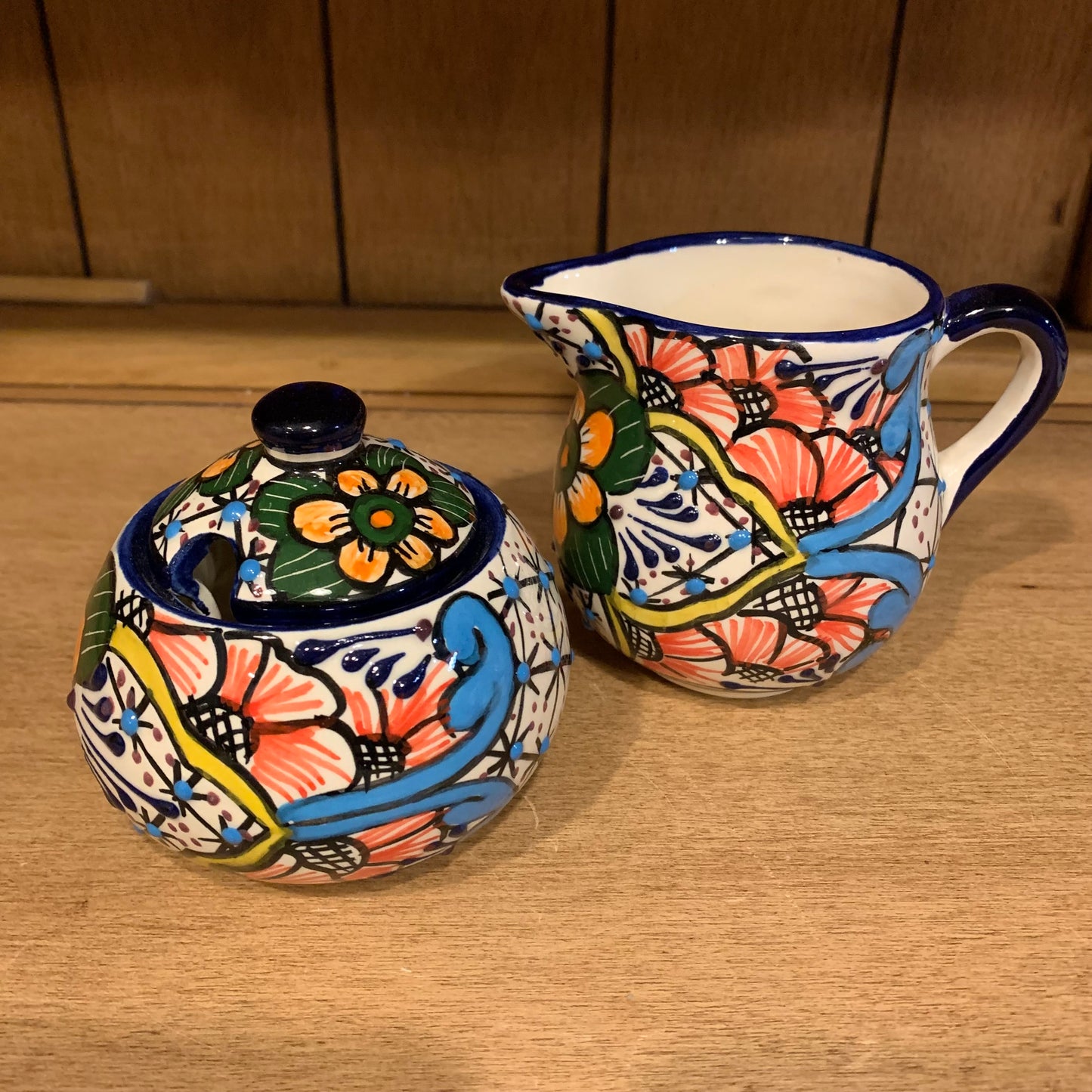 Sugar and Creamer Set Talavera