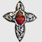 Milagros Wood Sacred Heart Cross