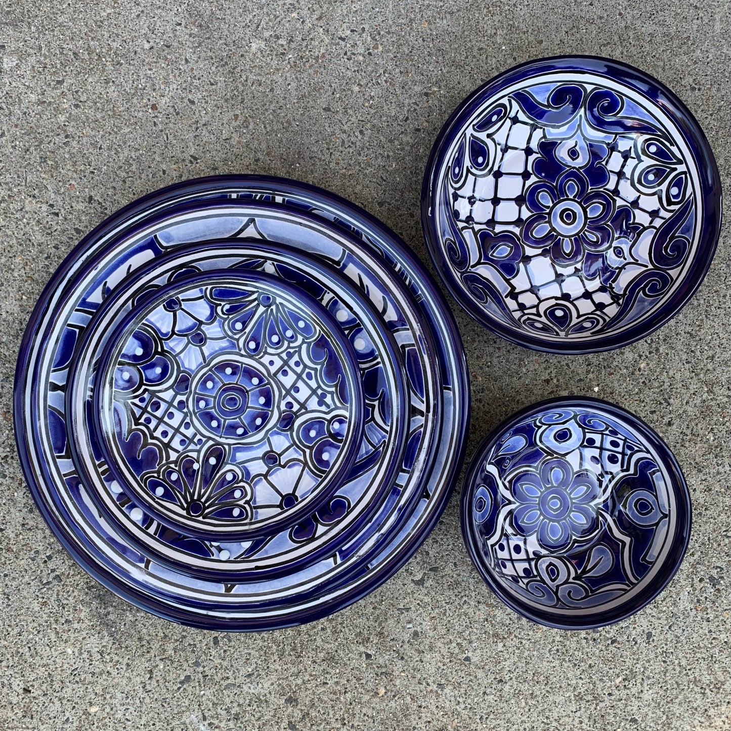 talavera blue white dinnerware