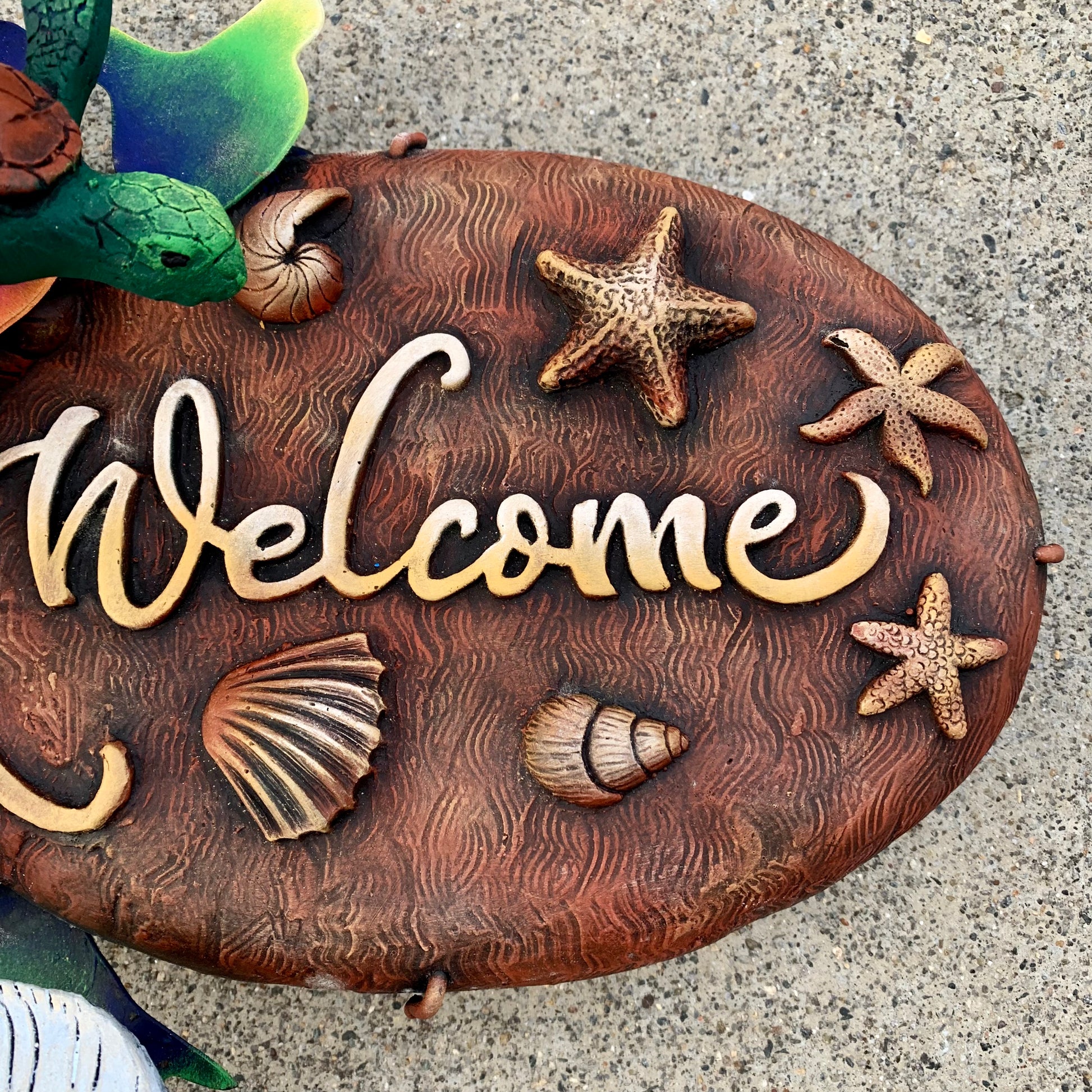 Sea turtle welcome sign plaque