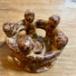 circle of friends clay candle holder holders five men man people