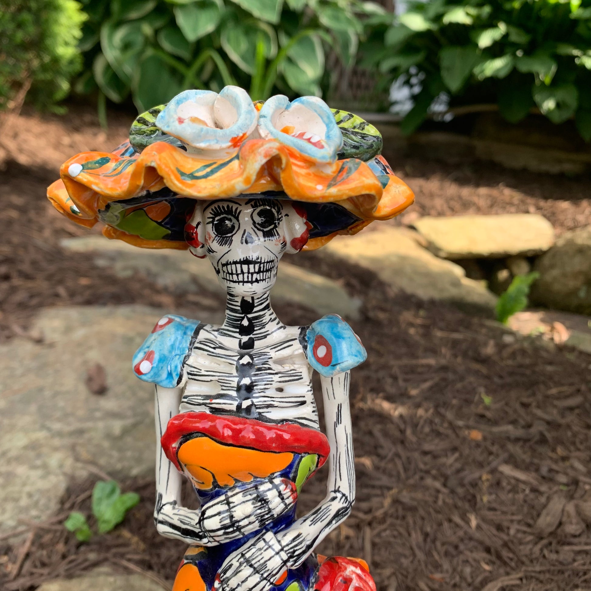 mexican talavera catrina Skelton doll