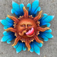 Sun and sleeping moon metal sculpture
