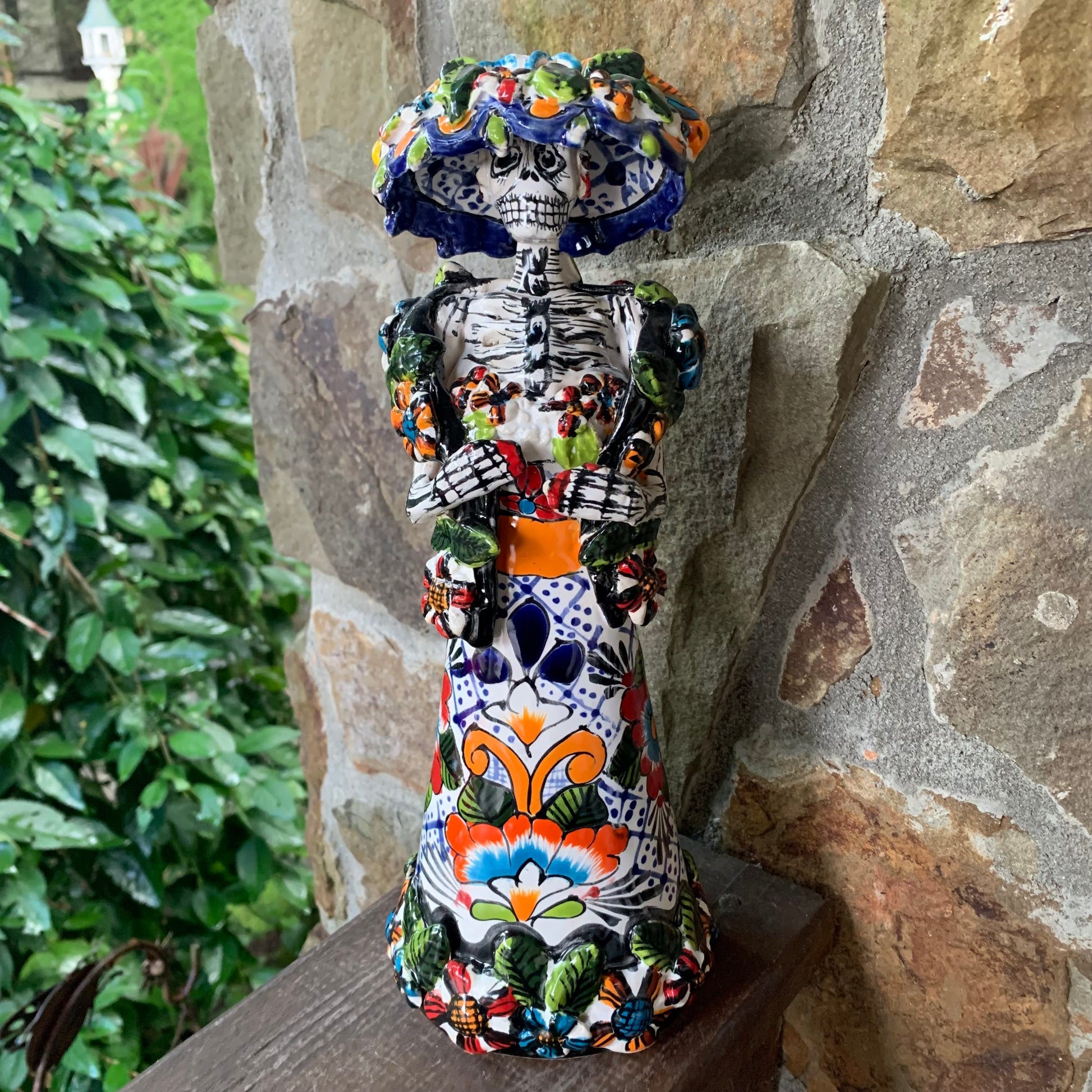 mexican talavera skelton doll