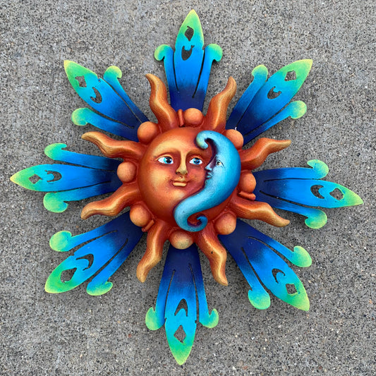 sun and moon garden sculpture