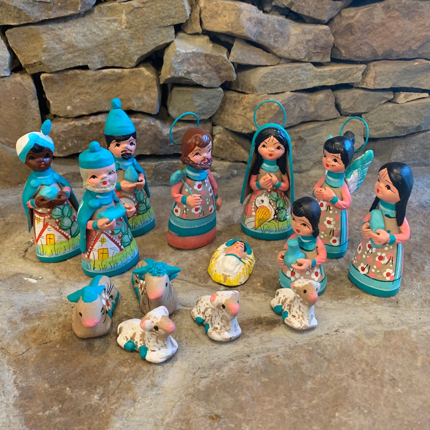 folk art mexican nativity set