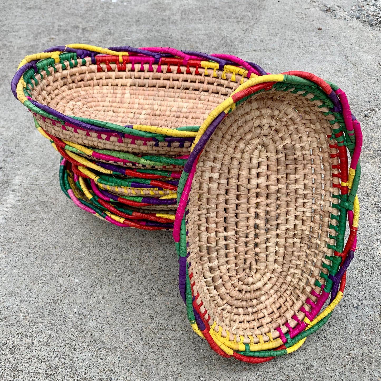 mexican oval woven basket