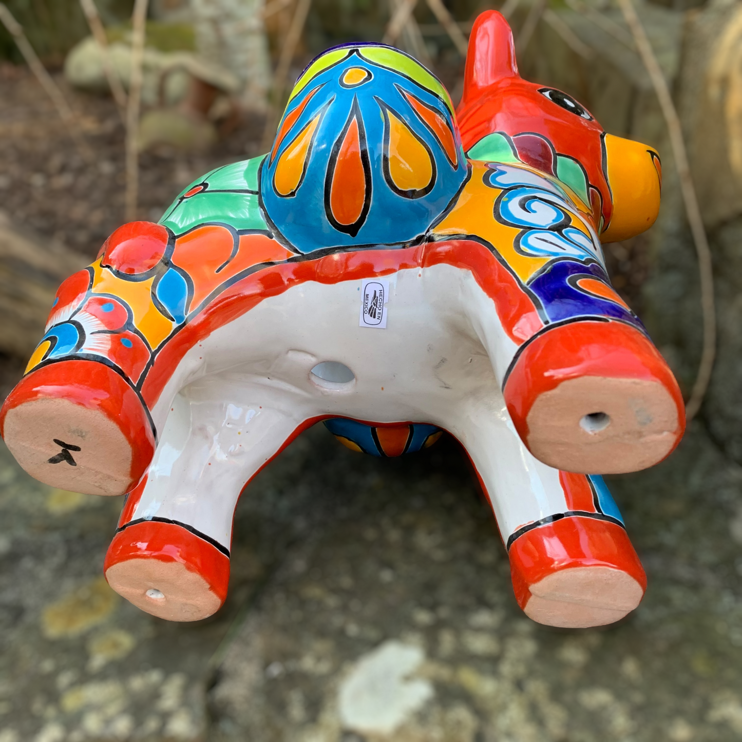 Mexican Talavera Donkey Burro Planter Pot