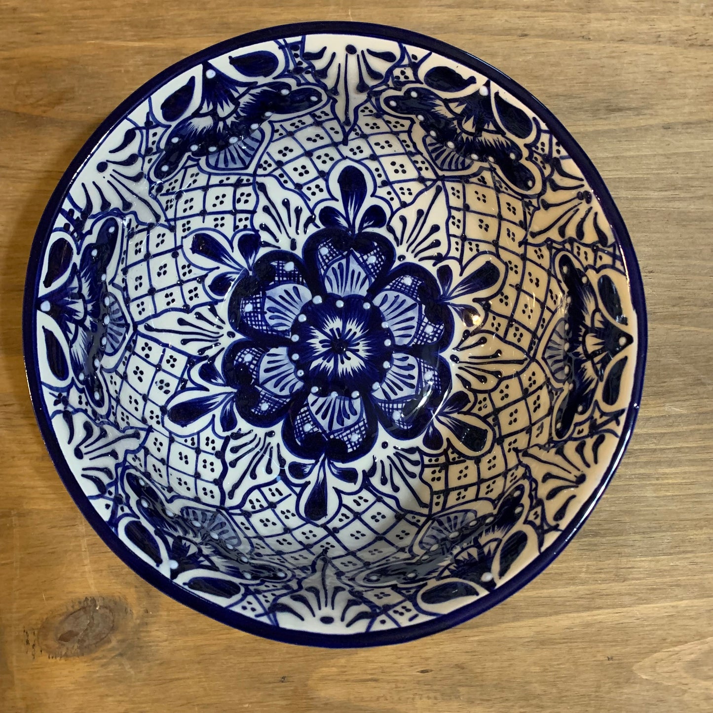 Salad Bowl Mexican Talavera Alba