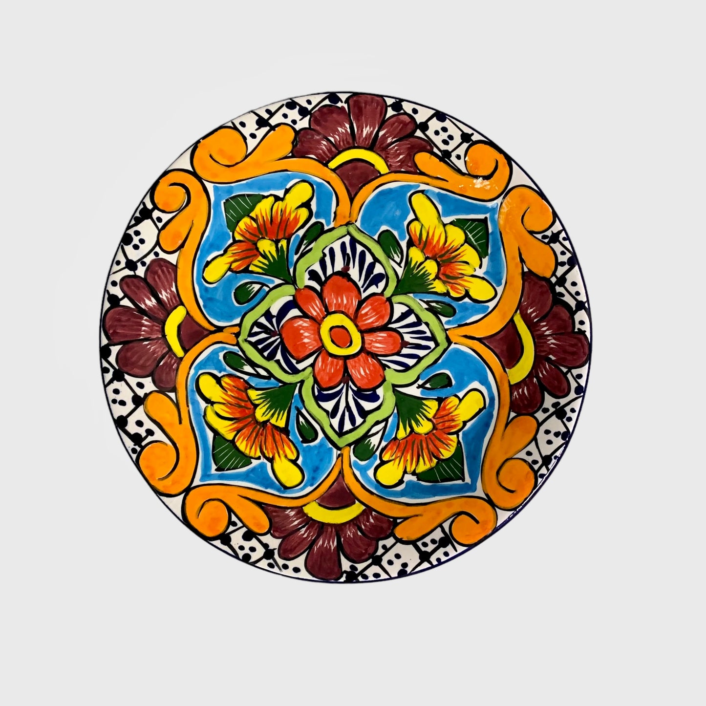 Alba Mexican Talavera dinnerware sandwich salad plate