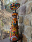 Talavera Catrina skeleton doll with Cala lilies 