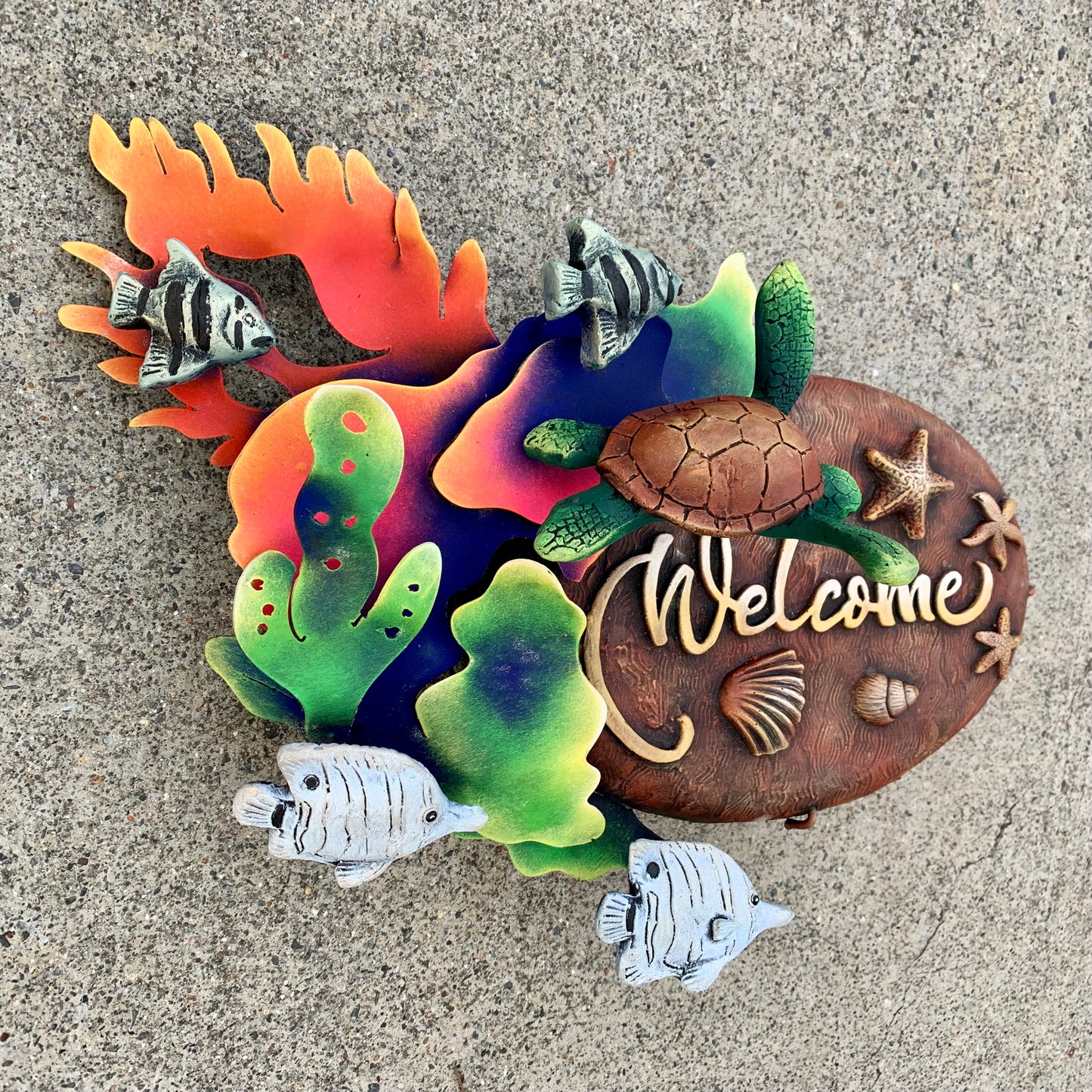 Sea turtle welcome sign plaque