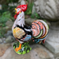 Mexican talavera rooster figure ceramic chicken