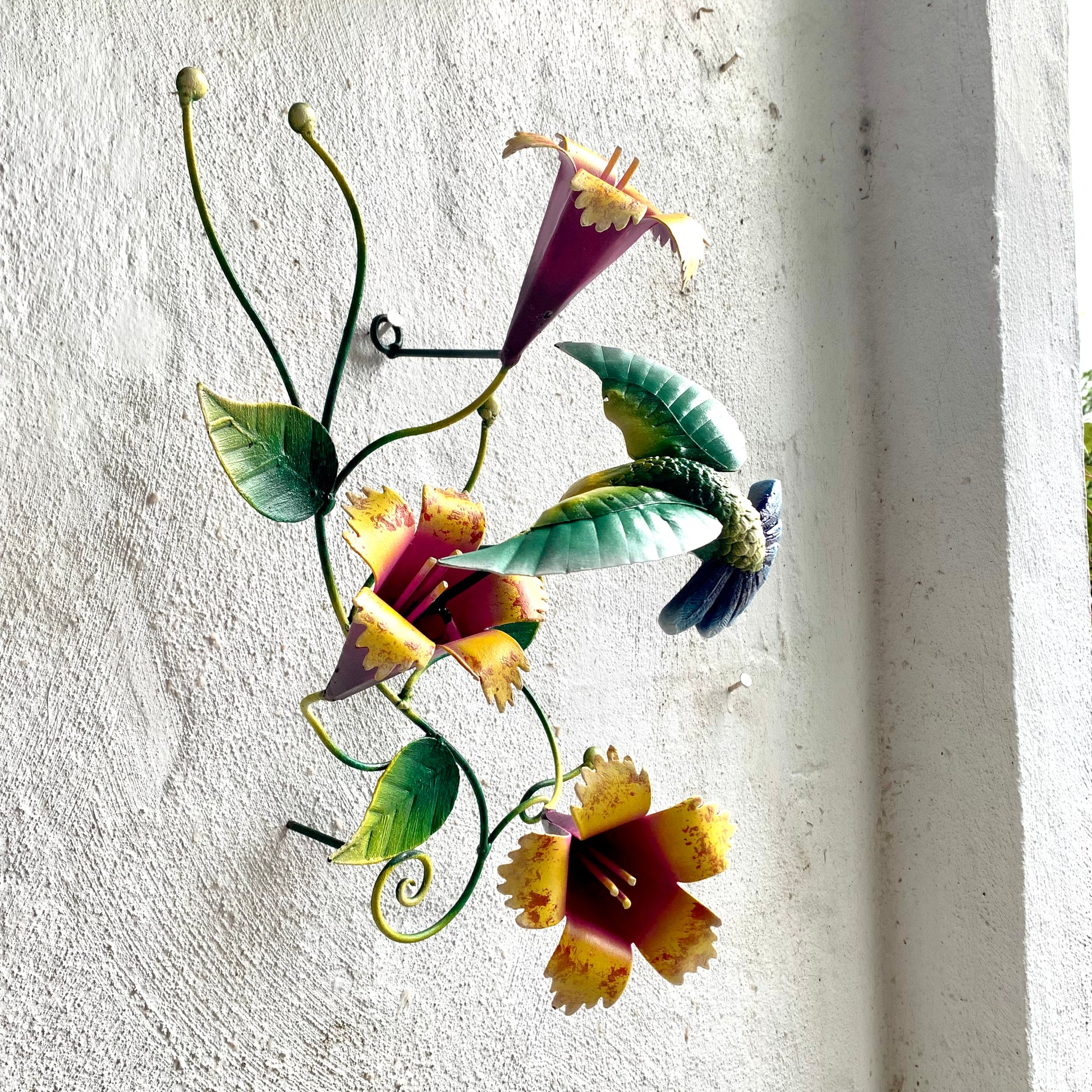 Hummingbird wall sculpture