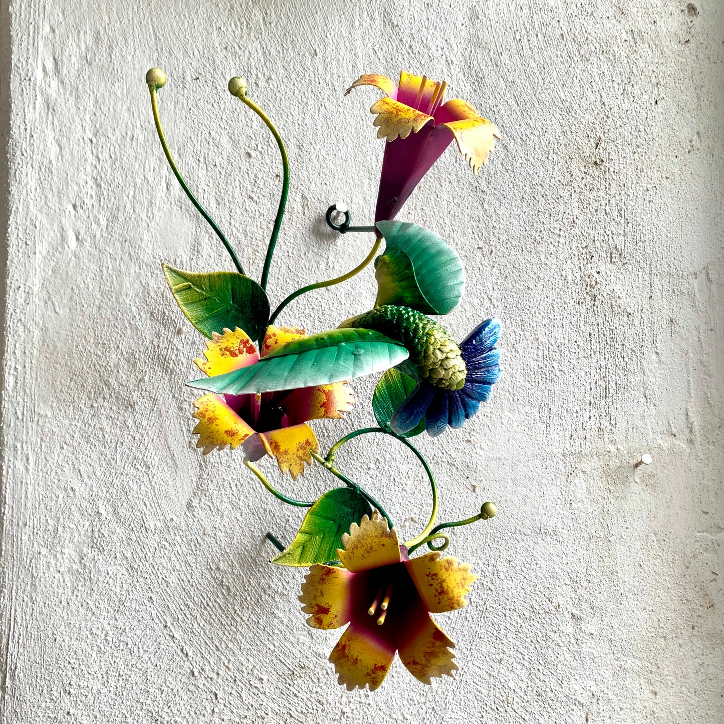 Hummingbird wall sculpture